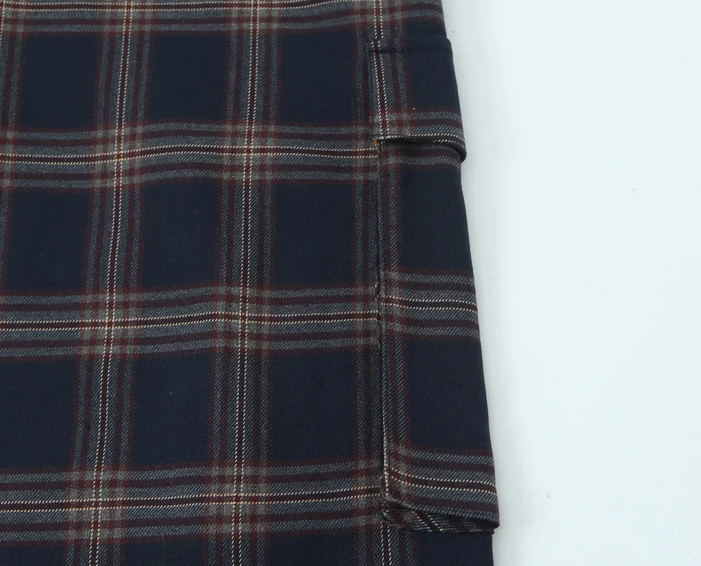 Women New Casual Chic Suit Checkered Hooded Jacket Loose Lantern Workwear Pants Fashion Autumn Winter Suits