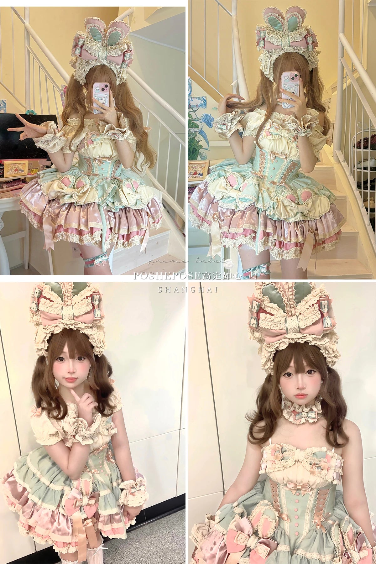 Heavy Industry Elegant Sexy Princess Birthday Dress 3D Big Bow Lace Edge Lace-up Slim Sweet Kawaii Lolita Ball Gown Dress Women