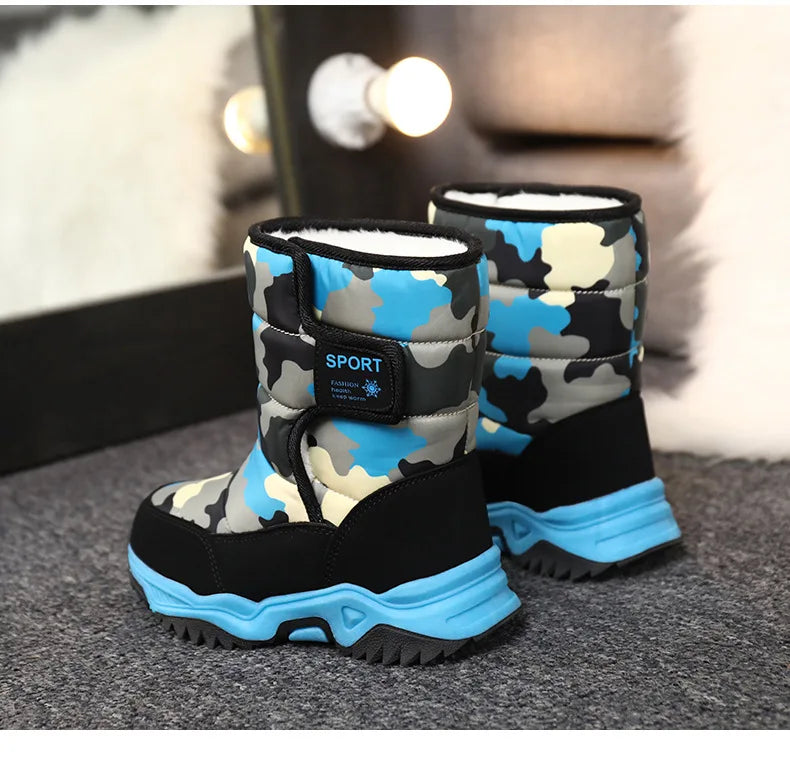 Bota Platform Kid Snow Boot 2023 Winter NewCasual Boy Cotton Shoe Warm Girl Boot Plush Ankle Boot Cotton Boot Kid Boot Girl Shoe