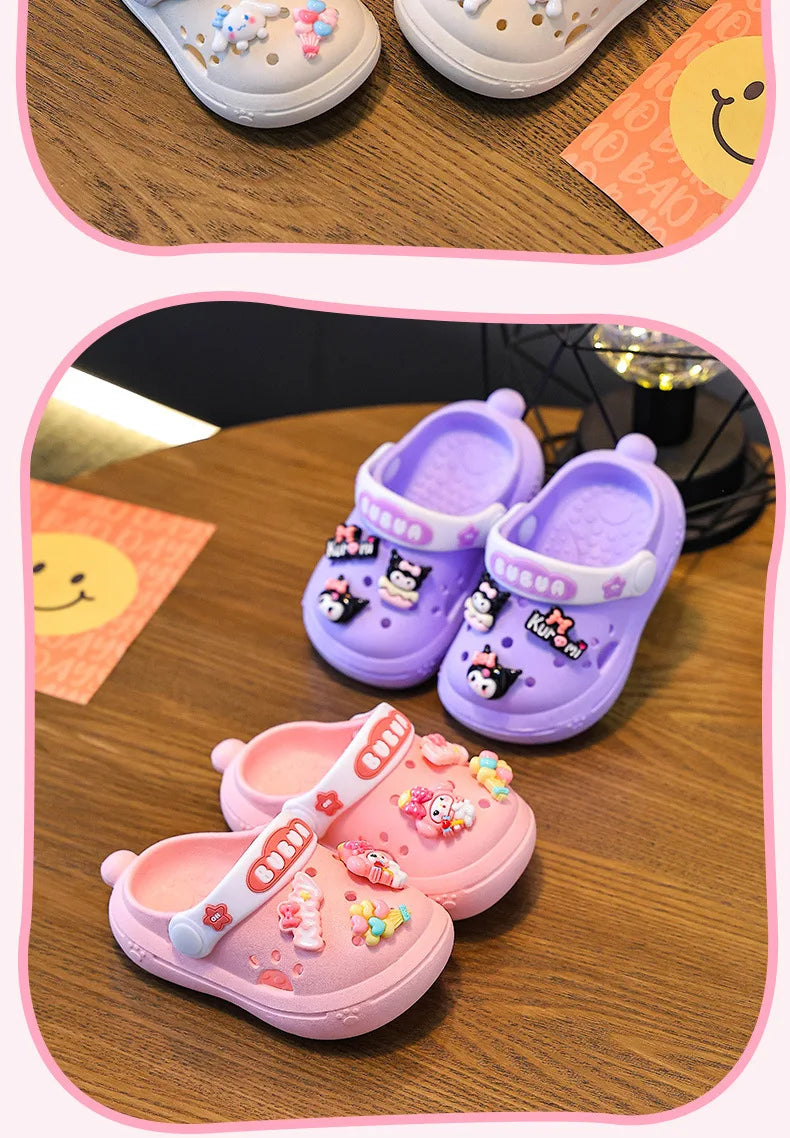 Summer New Baby Slippers Indoor Non-slip Soft Bottom Comfort Fashion Cute Children's Hole Shoes Boys Girls Kid Outdoors Sandals