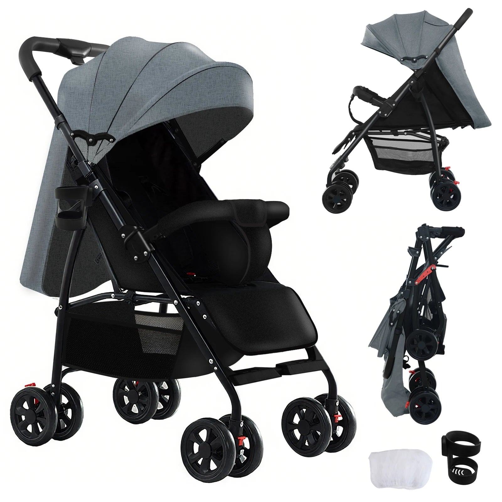 Stroller for baby stroller 3 in 1 stroller with storage basket Light stroller baby cars baby accessories,pram for child car seat