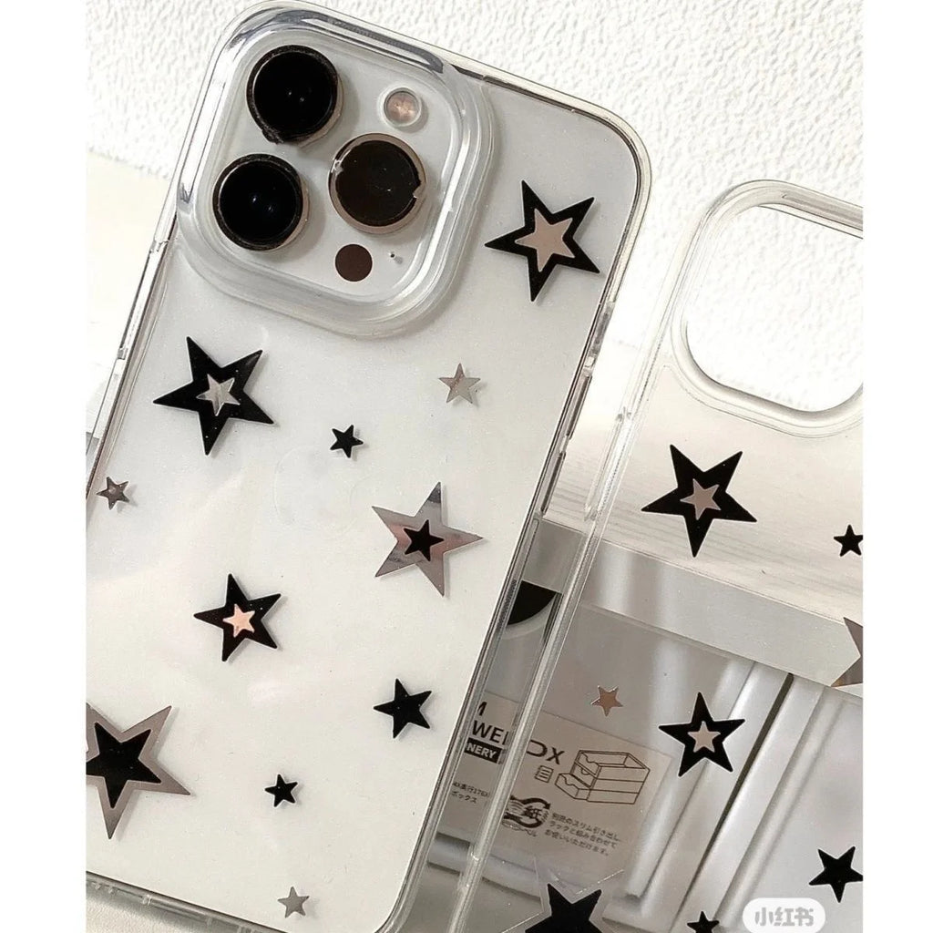 Full Screen Pentagram Phone Case For iPhone 17 Pro Max Air X XR XS Max 7 8 Plus 16 15 14 13 12 11 Y2K Star Soft Back Cover