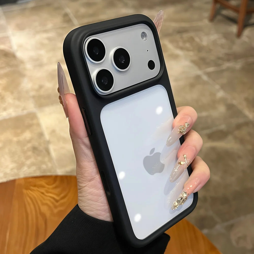 Intelligent Camera Touch Button Crystal Clear Phone Case for iPhone 17 Pro Max 17 Pro 17 Air Transparent Shockproof Cover Funda