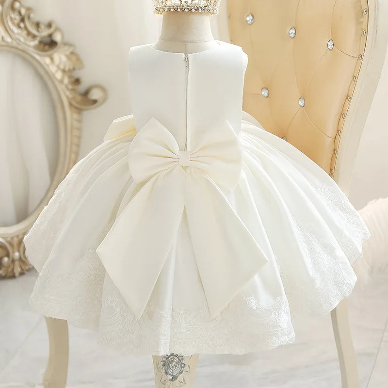 Girls Dress Baby's First Birthday Wedding Flower Girl Dress Cross-Border Pink Children's Host Piano Troupe