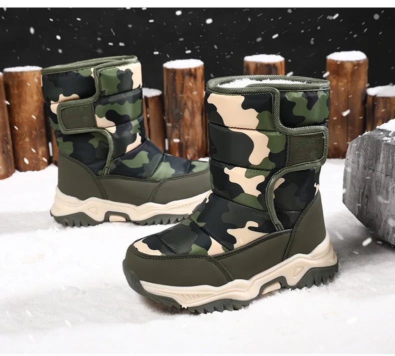 Bota Platform Kid Snow Boot 2023 Winter NewCasual Boy Cotton Shoe Warm Girl Boot Plush Ankle Boot Cotton Boot Kid Boot Girl Shoe
