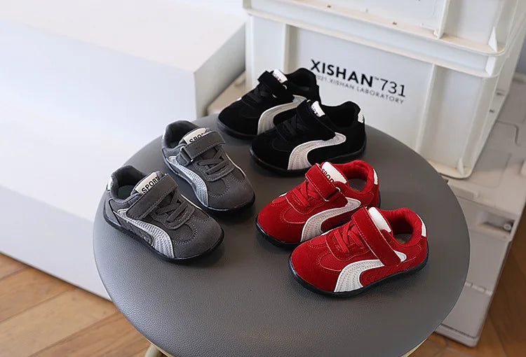 Baby Walking Shoes Autumn New Style Girls RetroStyle Soft Sole Non Slip Casual Shoes Boys BreathableVersatile Forrest Gump Shoes