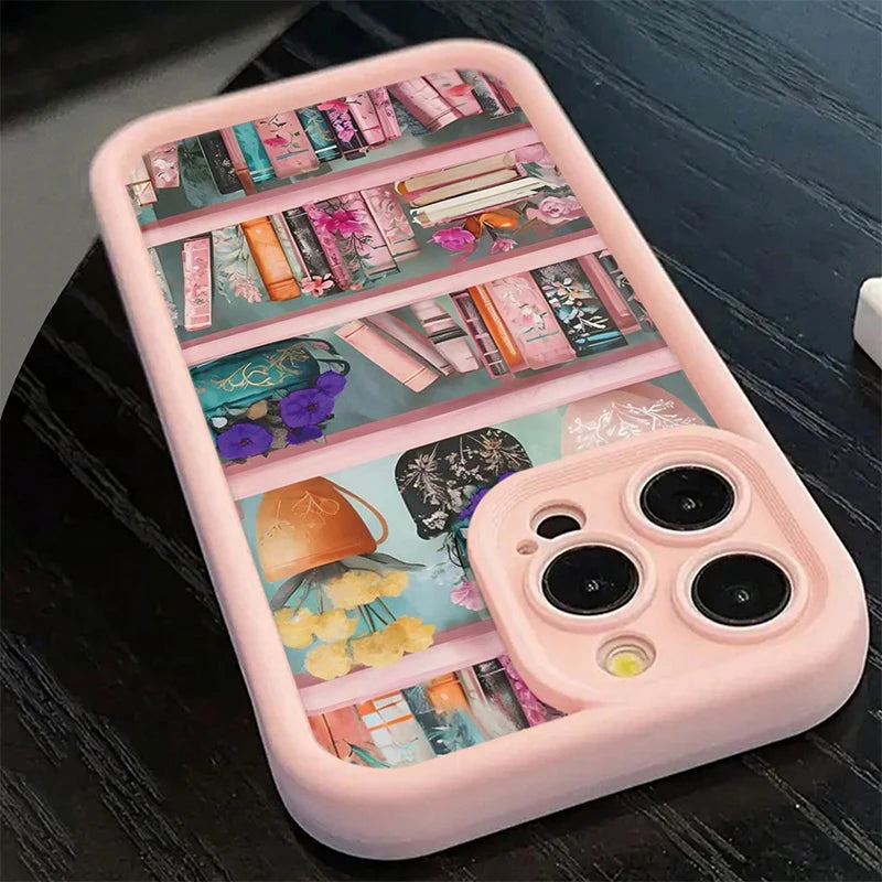 Pink Soft Shockproof Phone Case With Paintbook Design For iPhone 17 Pro Max 17 Air 16 15 14 13 12 11 XS XR X 7 8 Plus 16E Cover