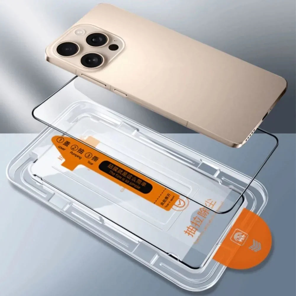 1-5Pcs Dust HD Clear Tempered Glass Screen Protector for iPhone For iPhone 17 Pro Max 16 Pro Max 17 Air 16 Plus Easy to install