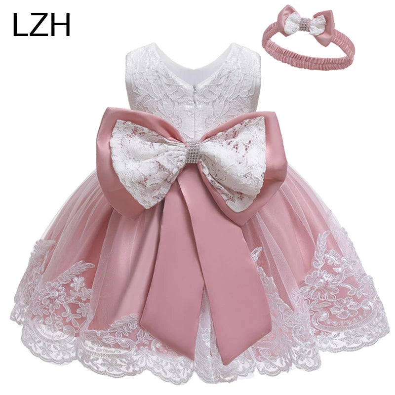 LZH Baby Girls Dress Newborn Clothes Princess Dresses For Baby 1st Year Birthday Dress Halloween Costume Infant Party Dress 0-2T