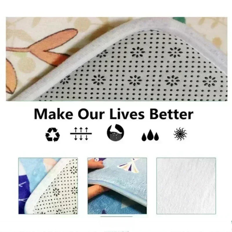 Yoga Carpet Mat Rug Double-Side Shock Absorbing Eco-friendly Colorful Ring Pattern Exercise Floor Mat for Home Decoration
