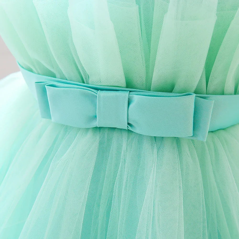 Baby Girls Clothes Toddler Kids Wedding Princess Dress Elegant Birthday Gowns Tulle Bridesmaid Evening Party Christmas Vestidos