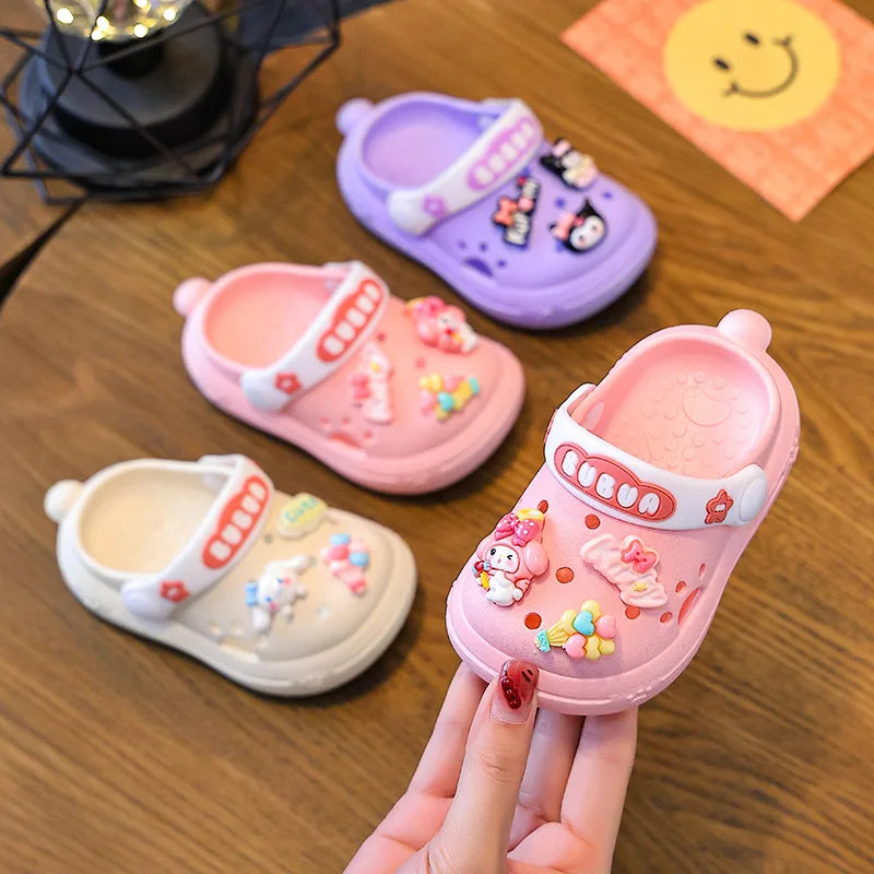 Summer New Baby Slippers Indoor Non-slip Soft Bottom Comfort Fashion Cute Children's Hole Shoes Boys Girls Kid Outdoors Sandals