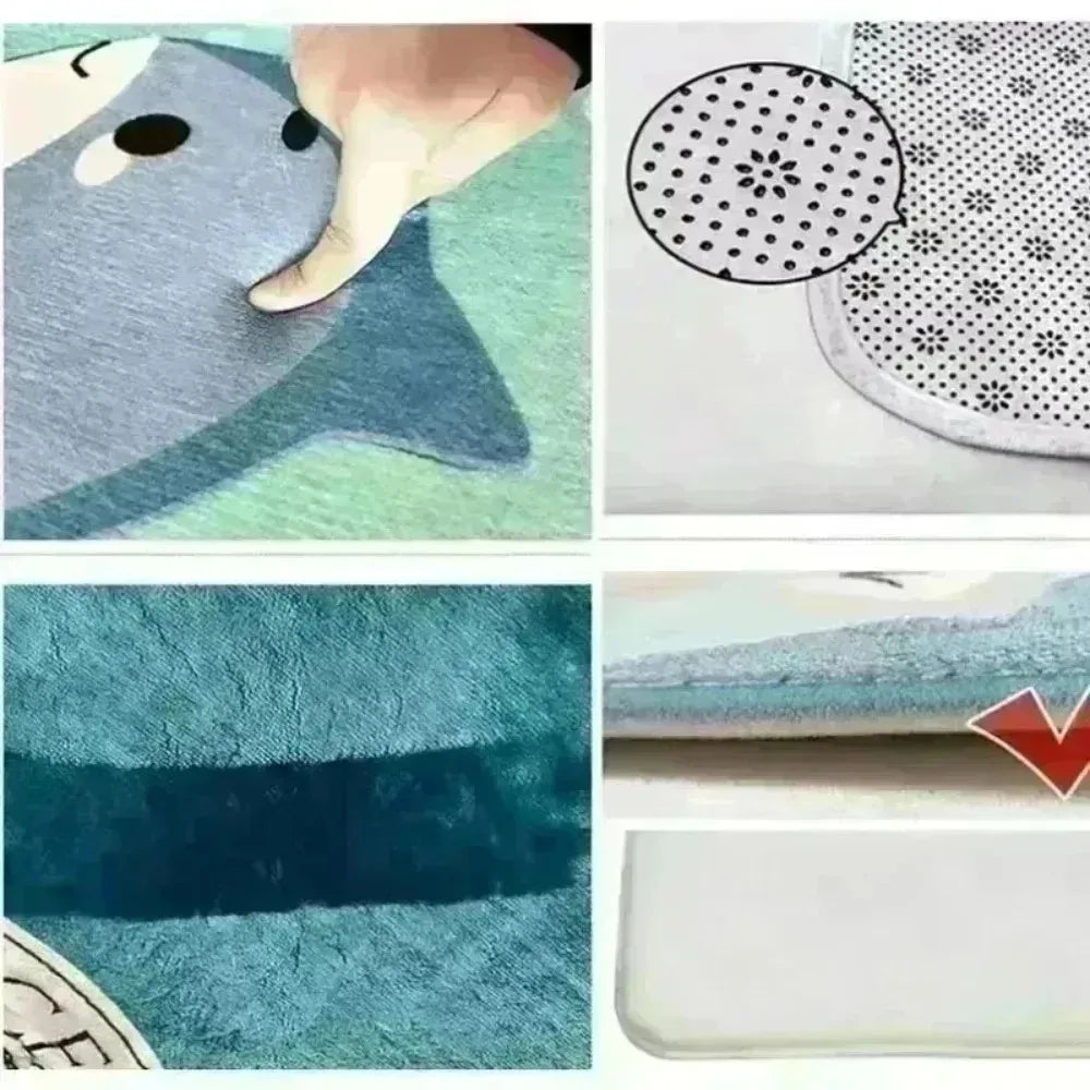 Yoga Carpet Mat Rug Double-Side Shock Absorbing Eco-friendly Colorful Ring Pattern Exercise Floor Mat for Home Decoration