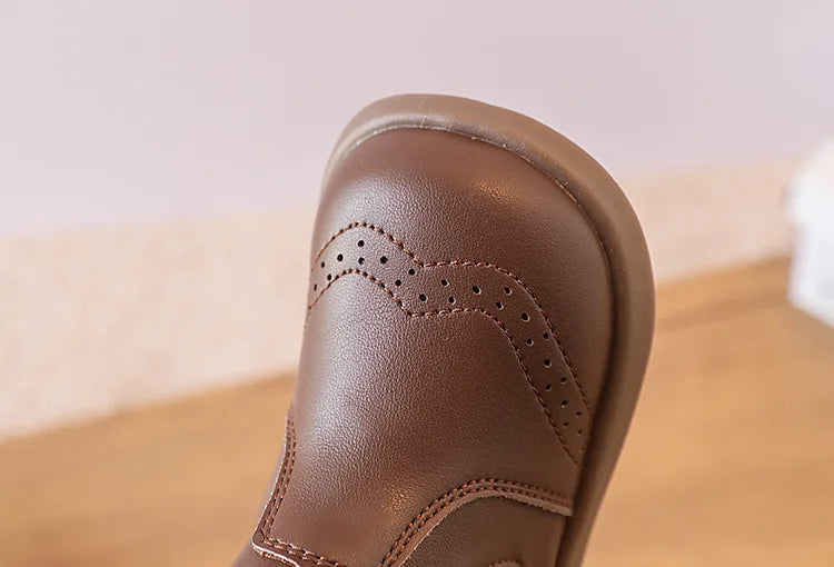 New Spring/Autumn Baby Shoes  Leather Toddler Children Ankle Boots Rubber Sole Infant Shoes Fashion Little Girls Boots 15-25
