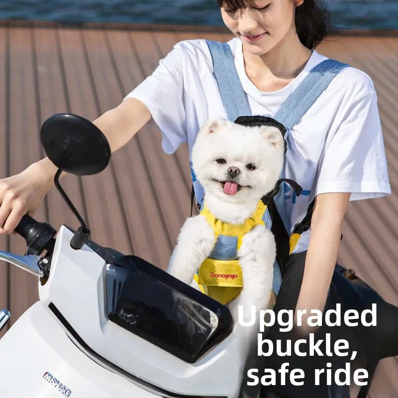 2026 New versatile Portable Pet Backpack for Outings, Dog and Cat Cotton Chest Four-Leg Backpack
